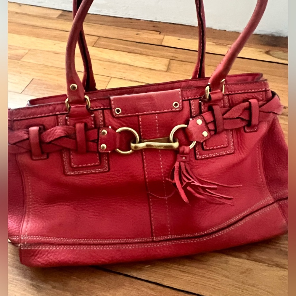 COACH Red Leather Handbag